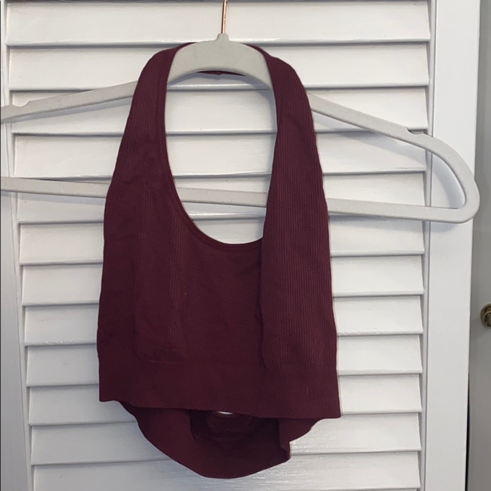 Me to We Garnet Halter Top